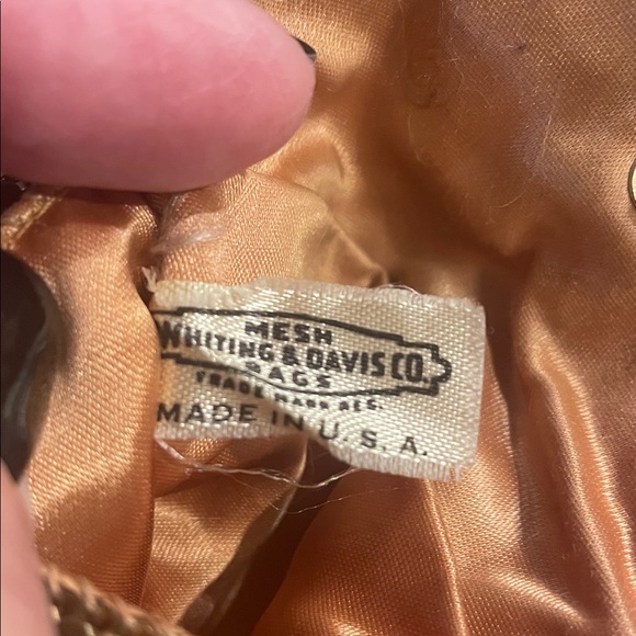 WHITING & DAVIS Vintage Gold Tone Metal Mesh Coin Purse - Picture 4 of 10